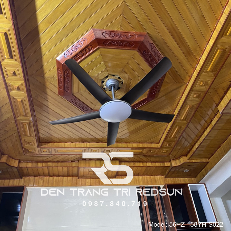 Quạt Trần Đèn Trang Trí Phòng Khách, Phòng Ngủ - 56HZ-158YH-S022