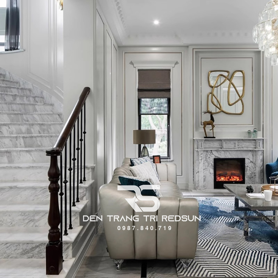 Gương Treo Tường Nghệ Thuật Trang Trí Phòng Khách, Phòng Ăn, Hành Lang Phong Cách Bắc Âu GDC-010