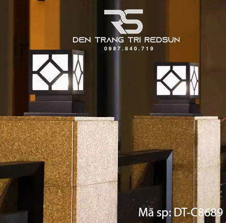Đèn Trụ Cổng Chất Liệu Hợp Kim Lắp Ngoài Trời DT-C8689