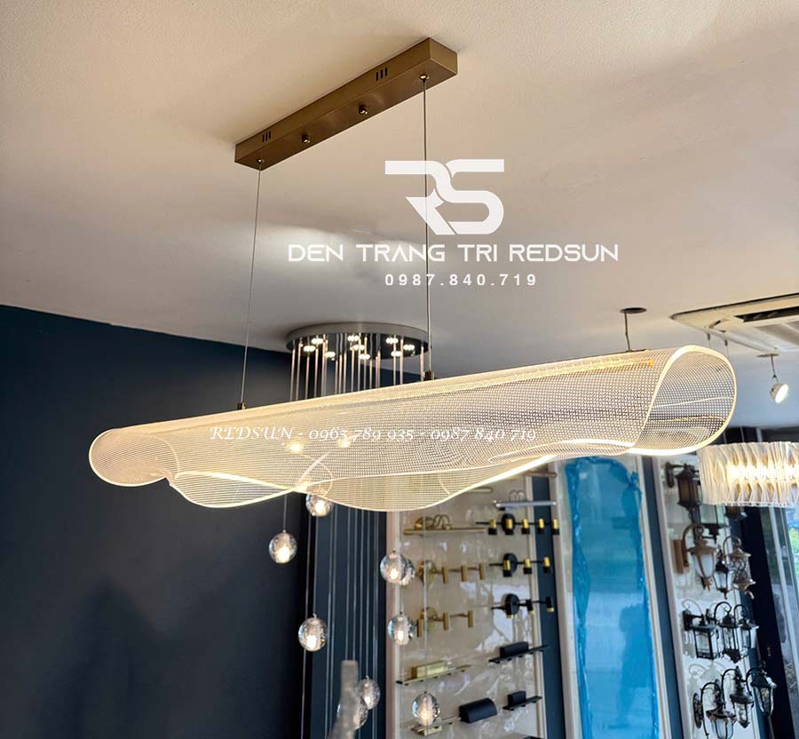 Đèn Thả Bàn Ăn Hiện Đại Hình Lá Acrylic Dáng Cụp Phong Cách Bắc Âu DC-T108