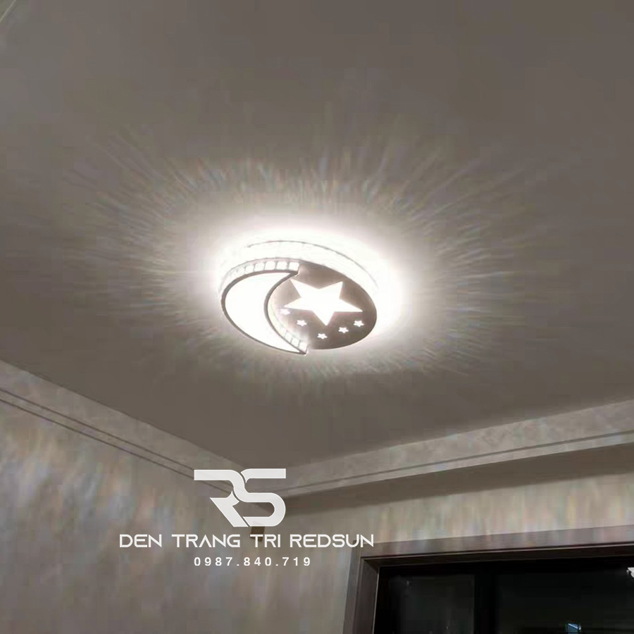 Đèn Mâm Mica Pha Lê Ốp Trần Phòng Khách Hiện Đại MKPL-034