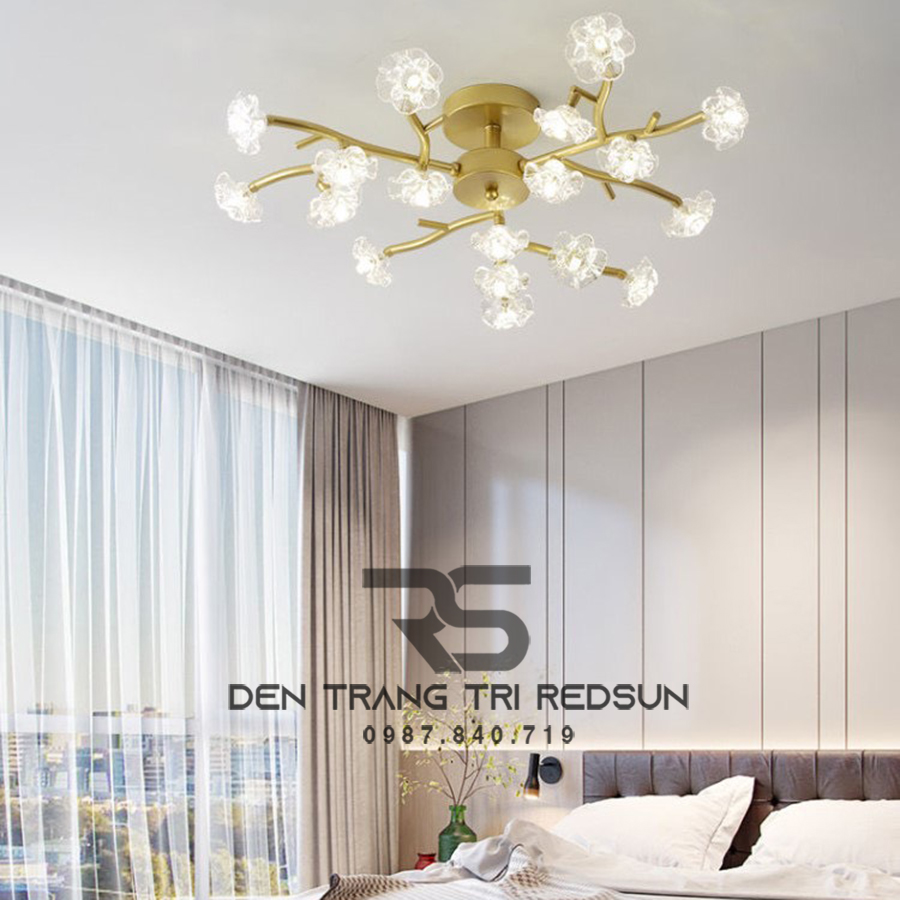 Đèn Ốp Trần Hiện Đại Phong Cách Bắc Âu Hoa Mai D982