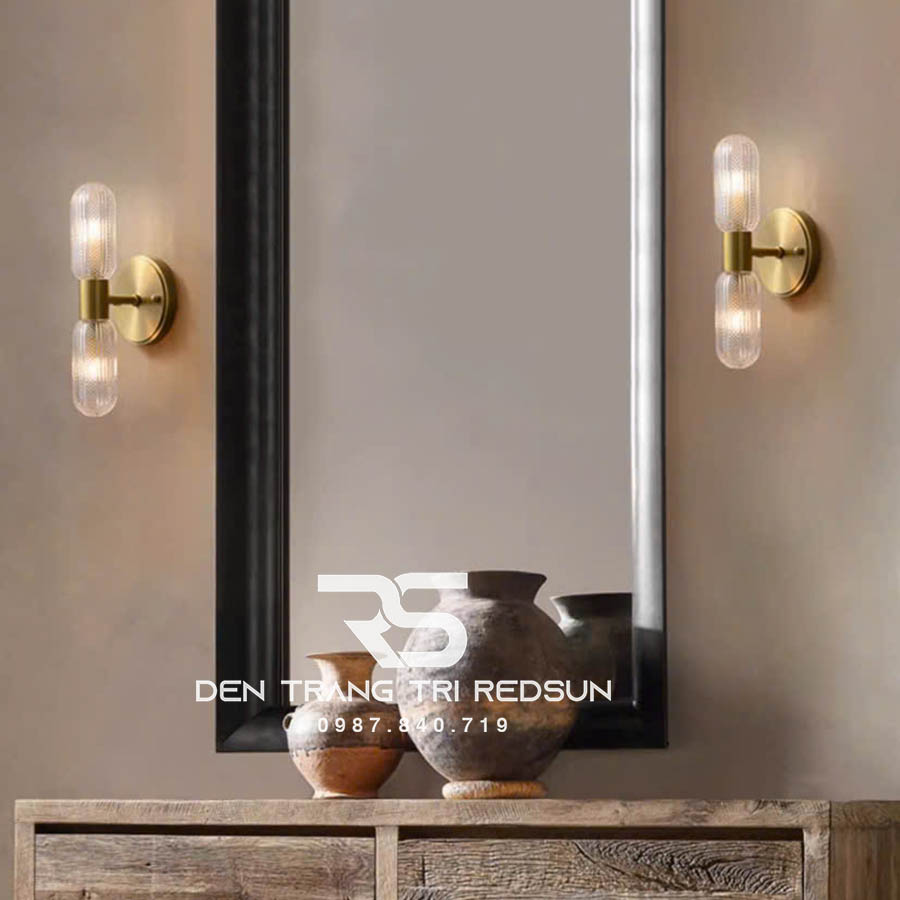 Đèn Tường Trang Trí Phòng Khách, Phòng Ngủ, Cầu Thang Phong Cách Bắc Âu Chất Liệu Pha Lê DTP-002