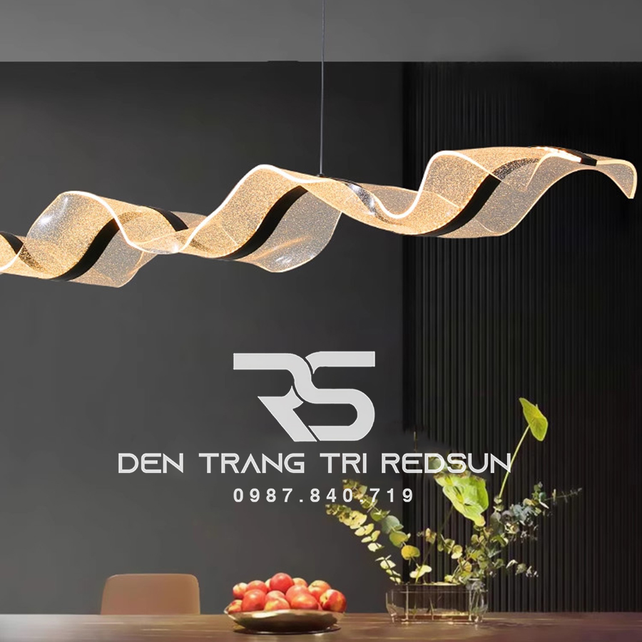 Đèn Thả Bàn Ăn Hiện Đại Dáng Dải Lụa Acrylic Phong Cách Bắc Âu DC-T076