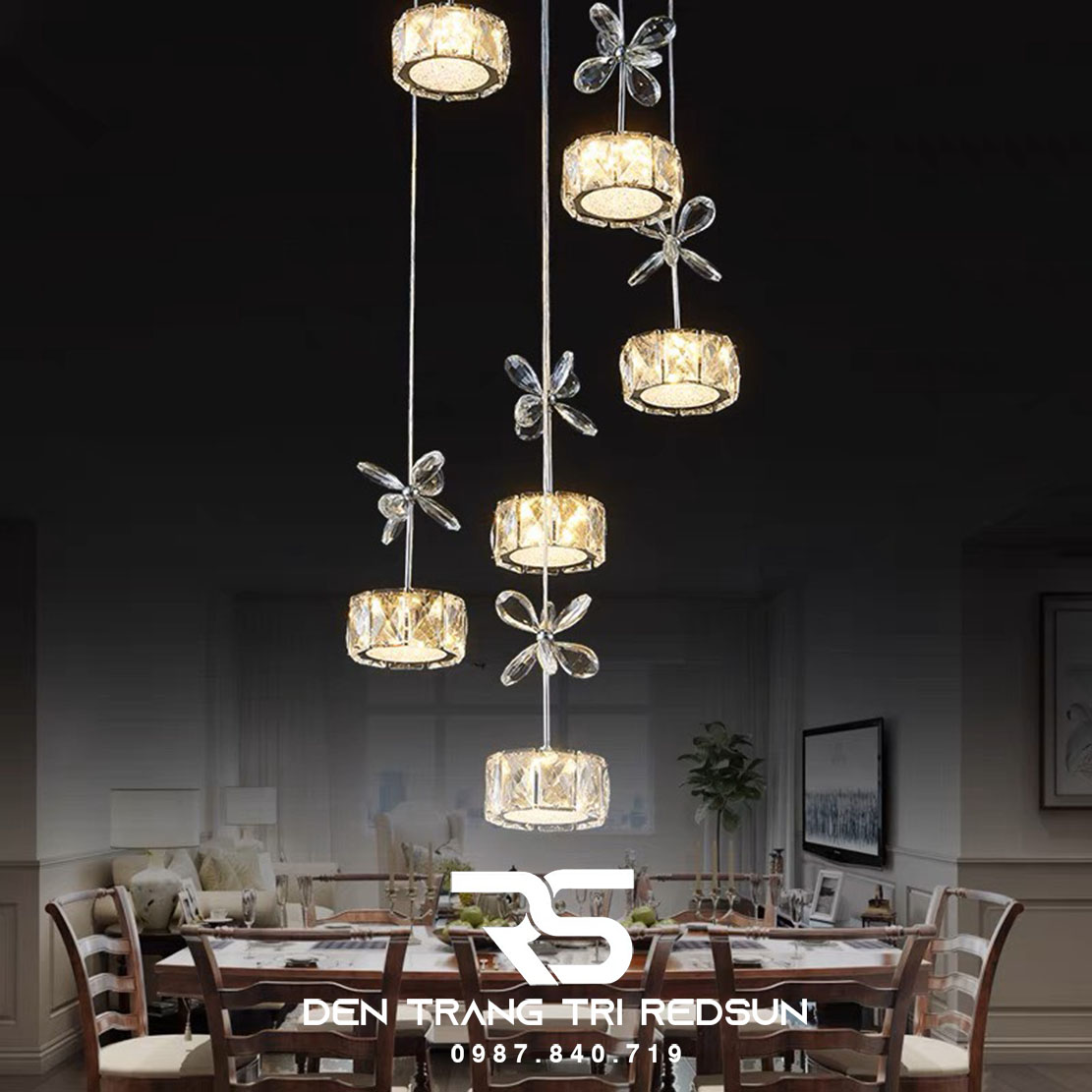 Đèn Thả Pha Lê Phòng Khách, Phòng Ngủ, Bàn Ăn Hiện Đại TPL054