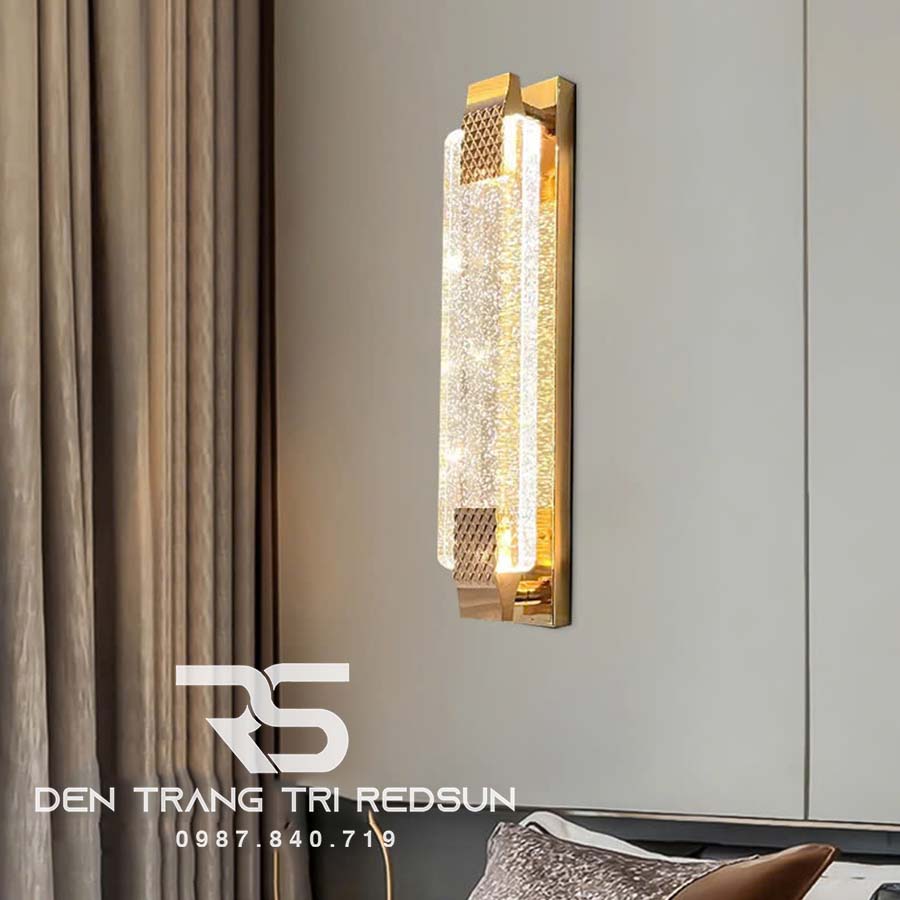Đèn Tường Trang Trí Phòng Khách, Phòng Ngủ, Cầu Thang Phong Cách Bắc Âu Chất Liệu Pha Lê DTP-001