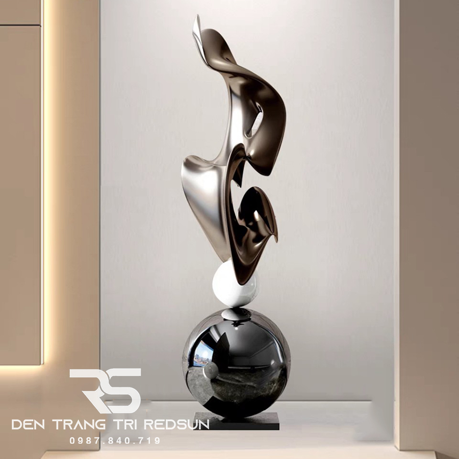 Đồ Trang Trí  Nghệ Thuật Phòng Khách, Hành Lang, Sảnh Chờ Nhà Hàng, Khách Sạn Điêu Khắc Dạng Hình Học DDC-ZG002