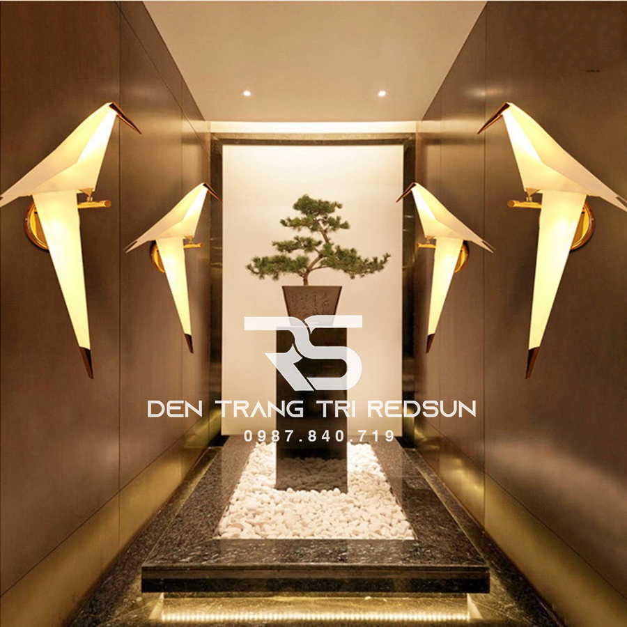 Đèn Tường Phòng Khách, Phòng Ngủ, Cầu Thang Hiện Đại Phong Cách Bắc Âu Sáng Tạo Hình Hạc Giấy DT-BVK23T1