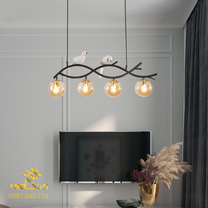 ĐÈN THẢ NGANG 2 CHIM 4 CHÓA MỚI DC-2403