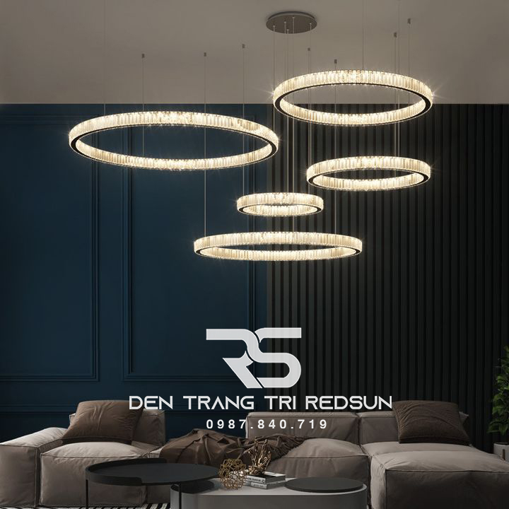 Đèn Chùm Pha Lê Hiện Đại Lắp Thông Tầng Sảnh Khách Sạn, Phòng Khách, Cầu Thang TPLTM