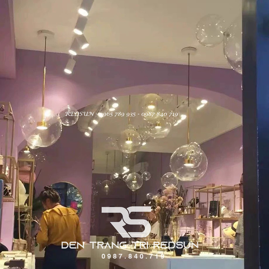 Đèn Thả Bàn Ăn Hiện Đại Phong Cách Bắc Âu Chóa Thủy Tinh CDT-L007