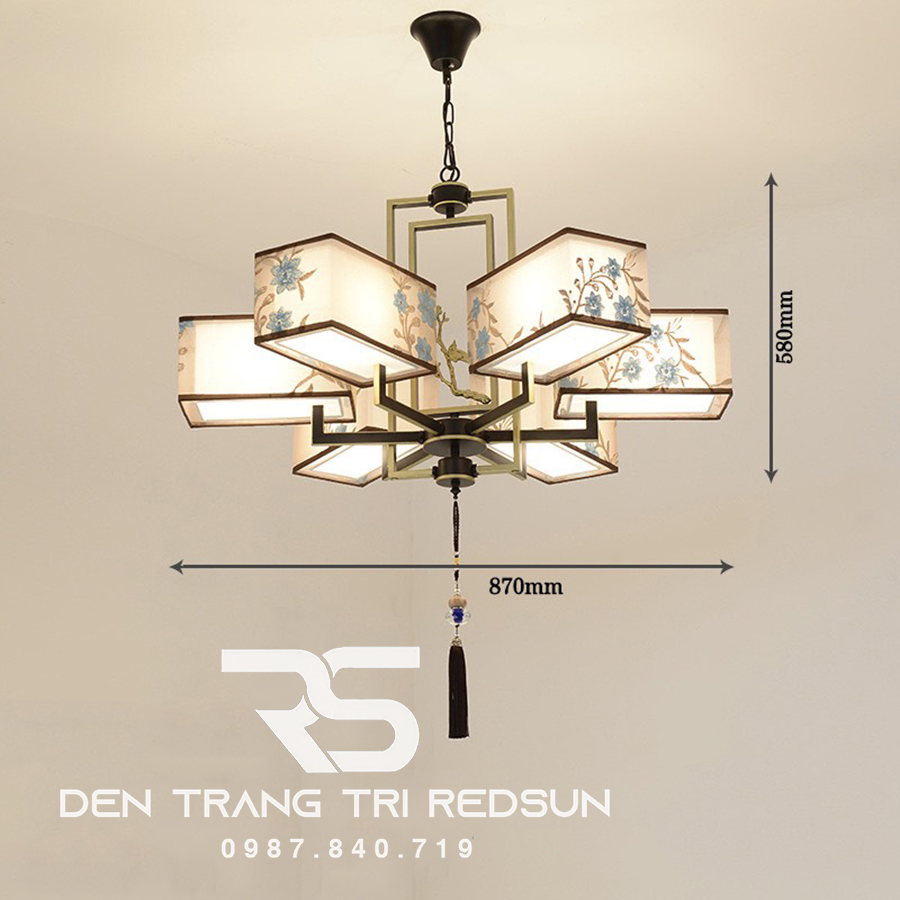 Đèn Chùm Phòng Khách Hiện Đại Phong Cách Indochine IDC-006