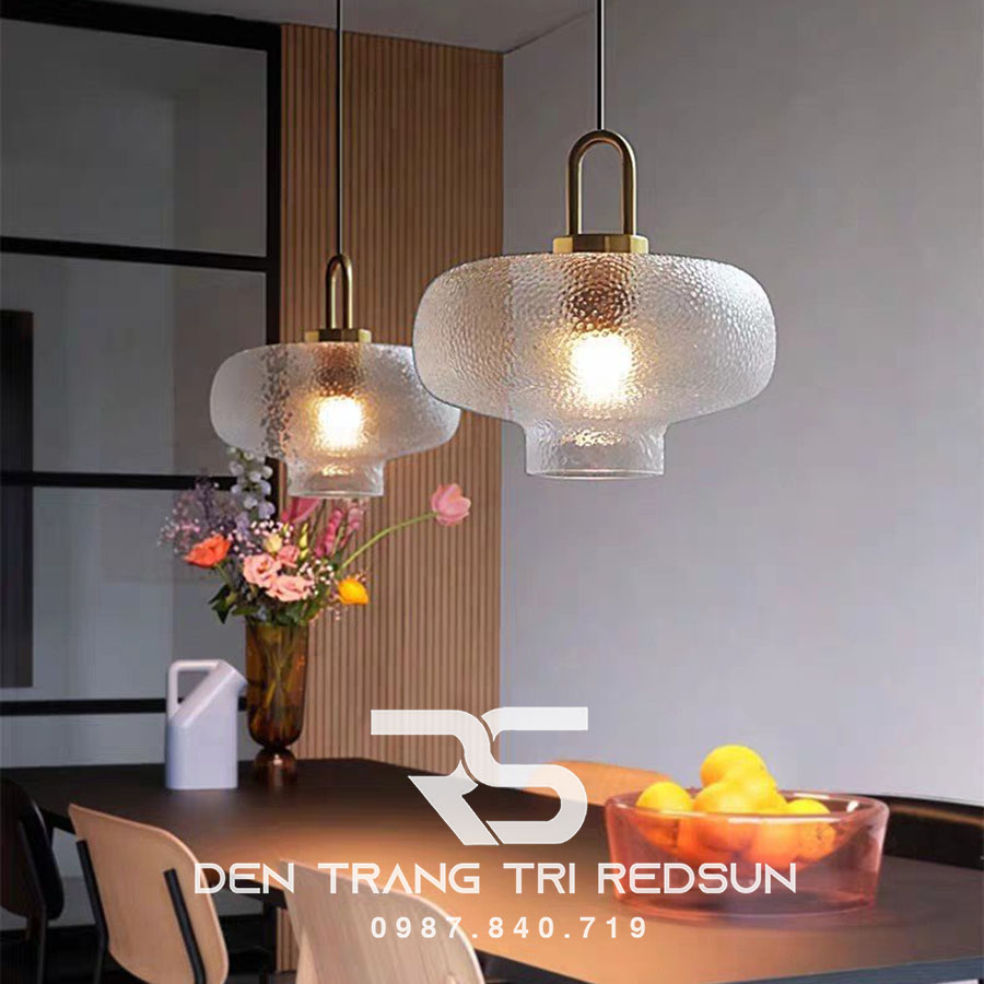 Đèn Thả Phòng Khách, Phòng Ngủ, Bàn Ăn Hiện Đại Phong Cách Bắc Âu  Choá Thuỷ Tinh CDT-T048 Dáng A