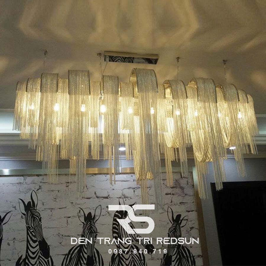 Đèn Chùm Trang Trí Sảnh Chờ, Phòng Khách, Phòng Ăn Hình Tua Rua Phong Cách Italia DCP-015