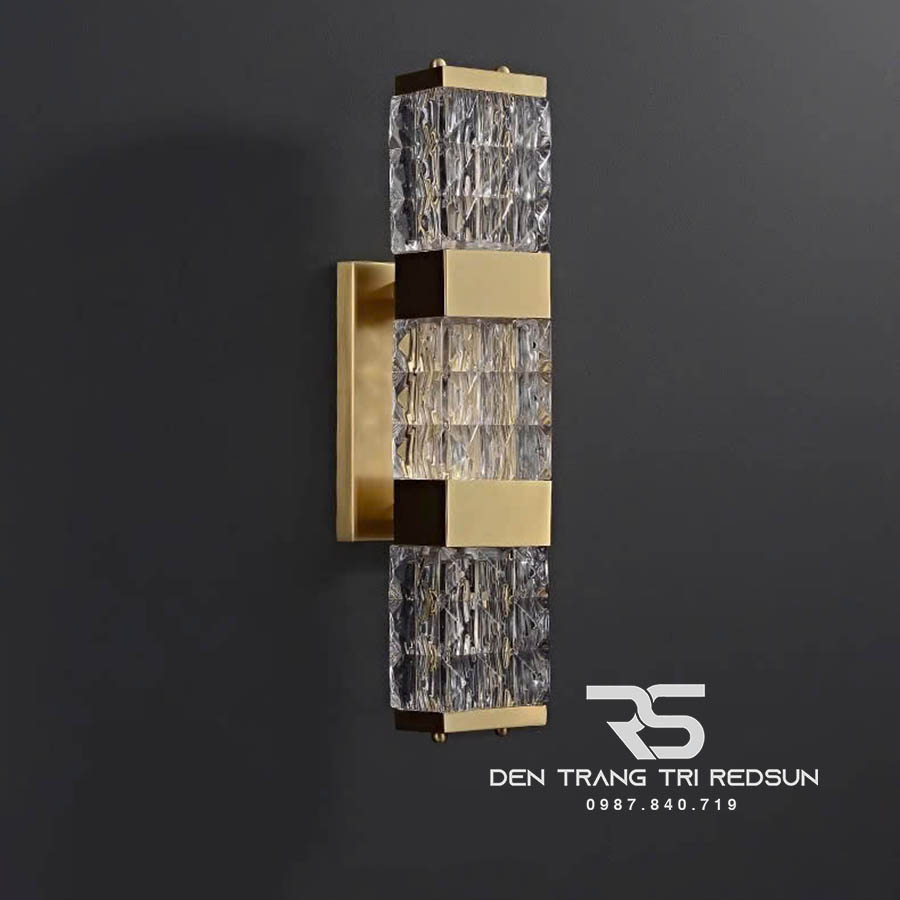Đèn Tường Trang Trí Phòng Khách, Phòng Ngủ, Cầu Thang Phong Cách Bắc Âu Chất Liệu Pha Lê DTP-008
