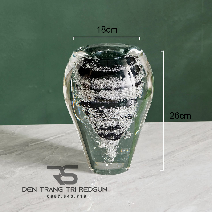 Bình Hoa Trang Trí Phong Cách Bắc Âu Sáng Tạo Hình Bong Bóng Chất liệu Thuỷ Tinh DDC-ZG005