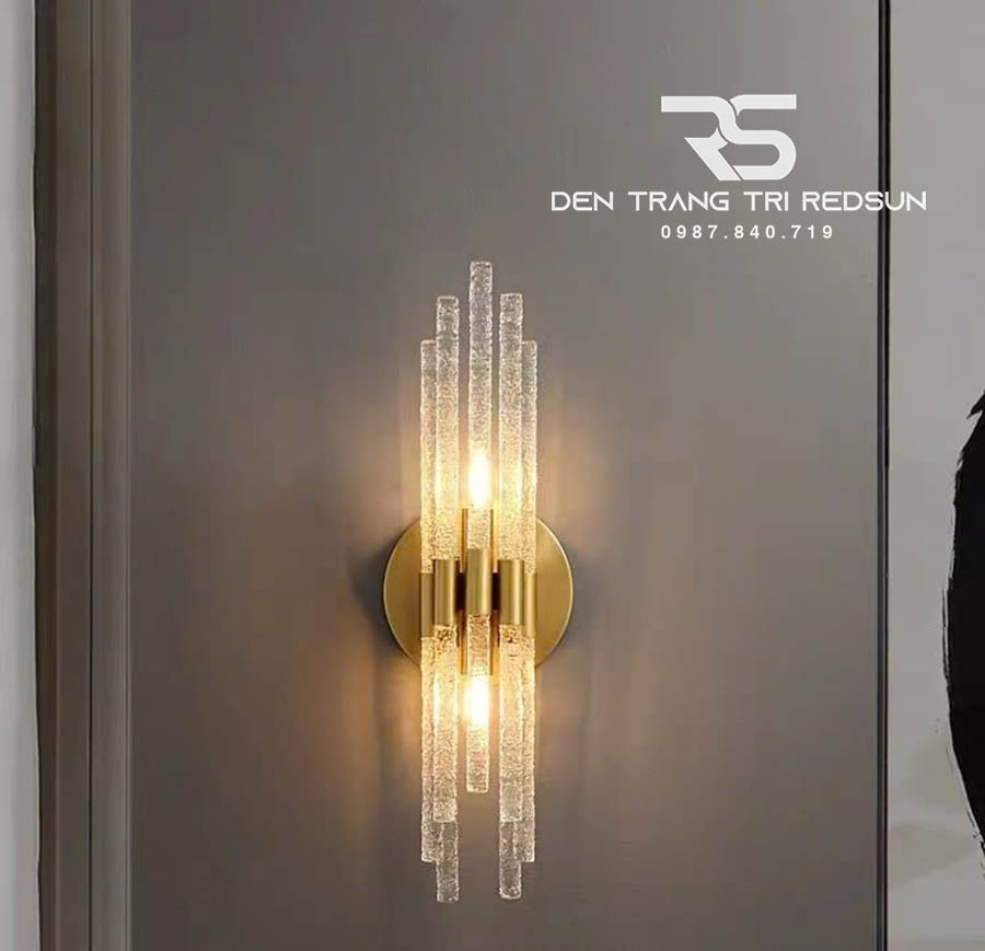 Đèn Tường Trang Trí Phòng Khách, Phòng Ngủ, Cầu Thang Phong Cách Bắc Âu Chất Liệu Pha Lê DTP-004