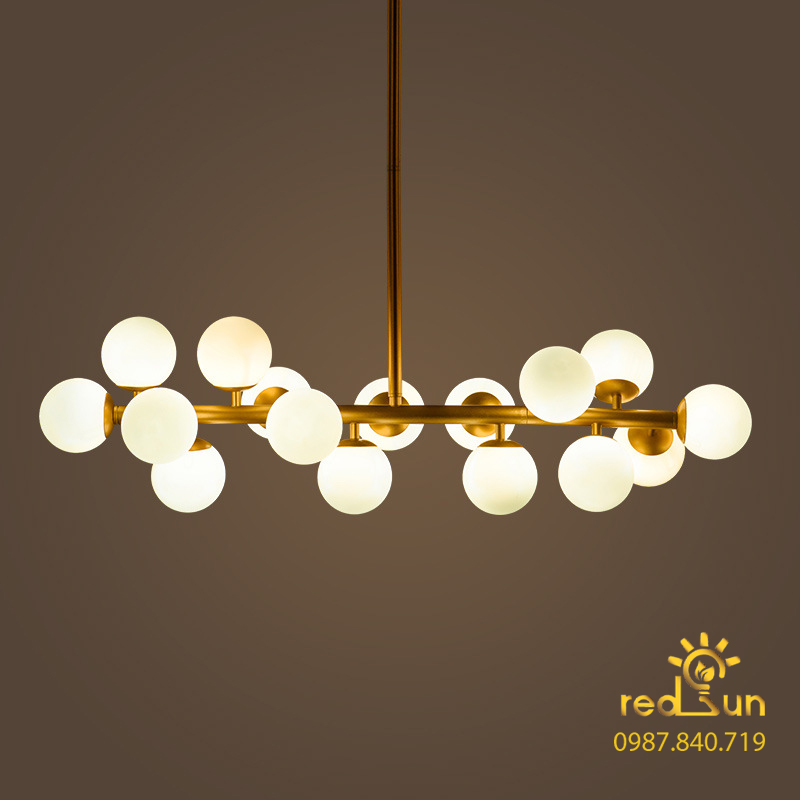 Đèn thả ngang cầu sứ 16 bóng DC-1416