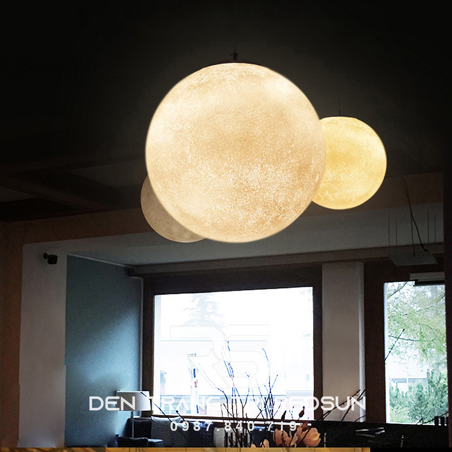 Đèn Thả Trần Hiện Đại Bắc Âu Mặt Trăng Chất Liệu Composite CDT-T014
