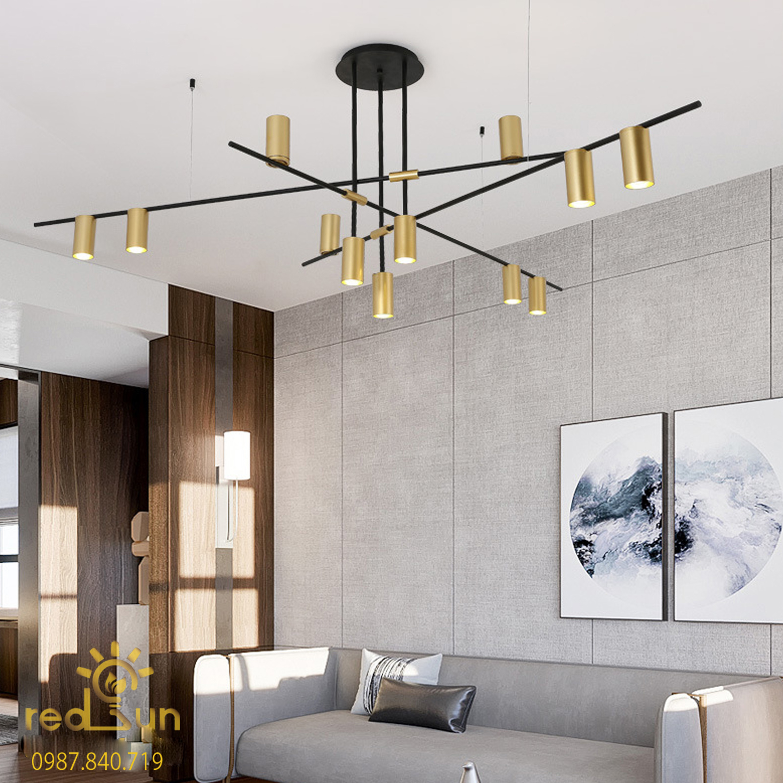 Đèn chùm Nordic 12 bóng rọi DC-T005