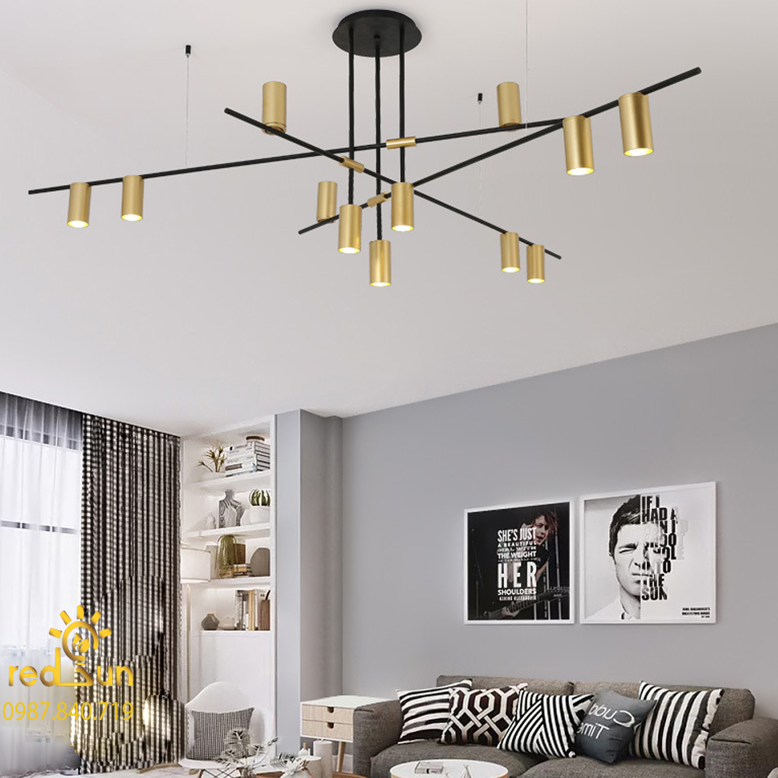 Đèn chùm Nordic 12 bóng rọi DC-T005