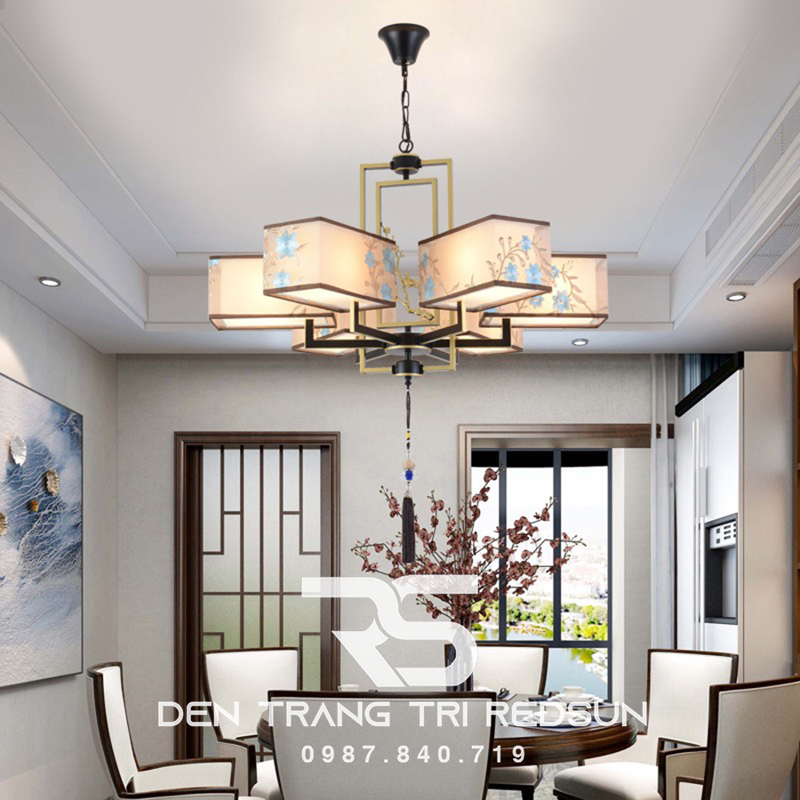 Đèn Chùm Phòng Khách Hiện Đại Phong Cách Indochine IDC-006