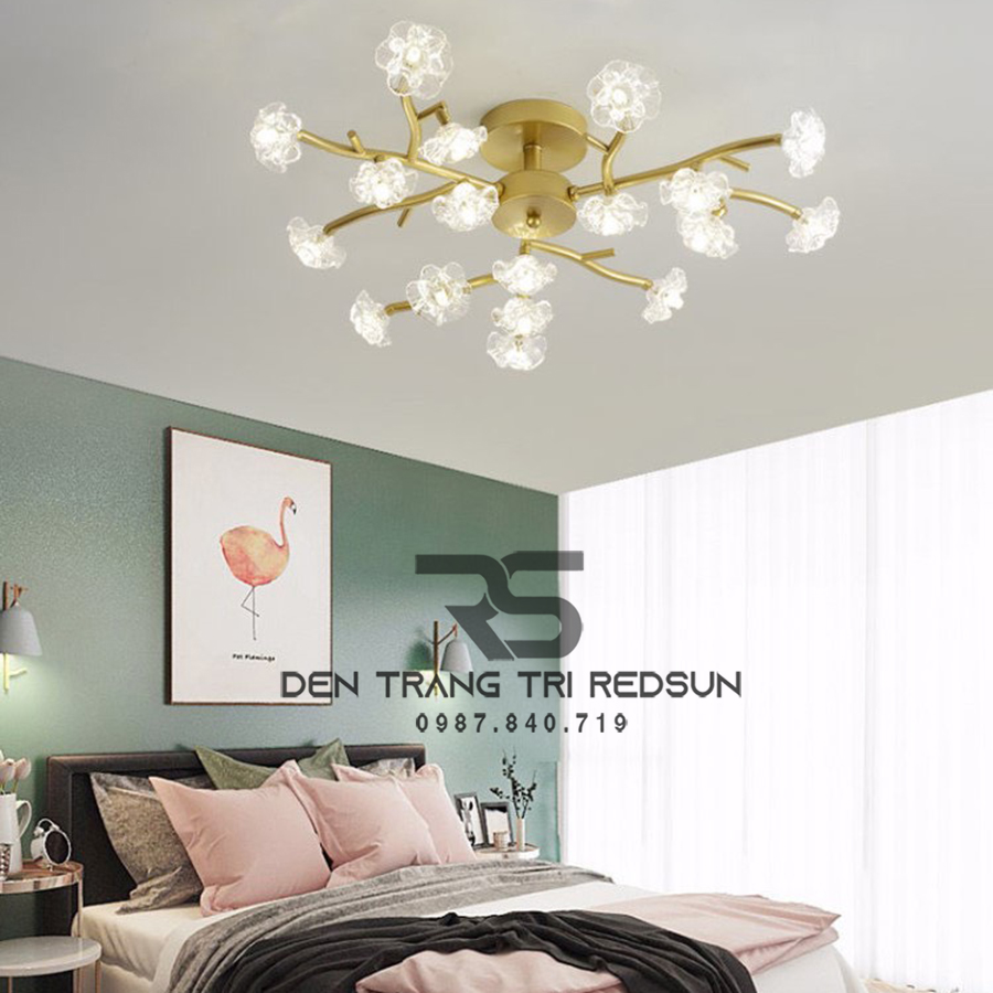 Đèn Ốp Trần Hiện Đại Phong Cách Bắc Âu Hoa Mai D982