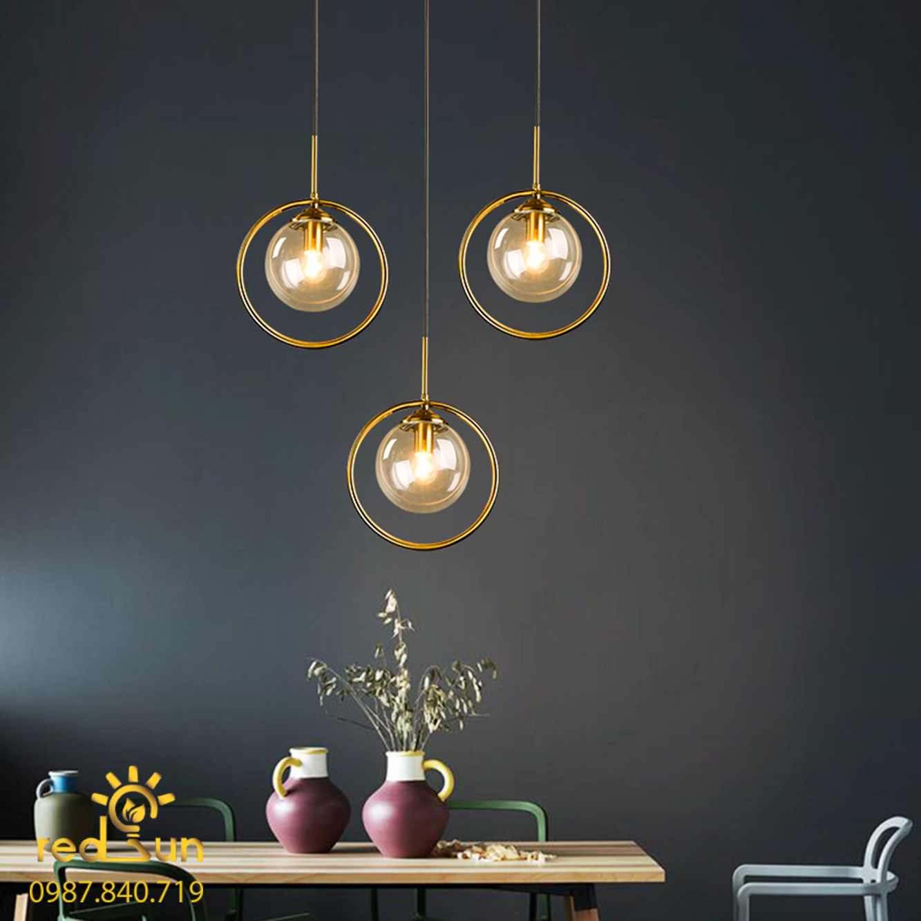 Chao đèn thả vòng cầu CDT-L005