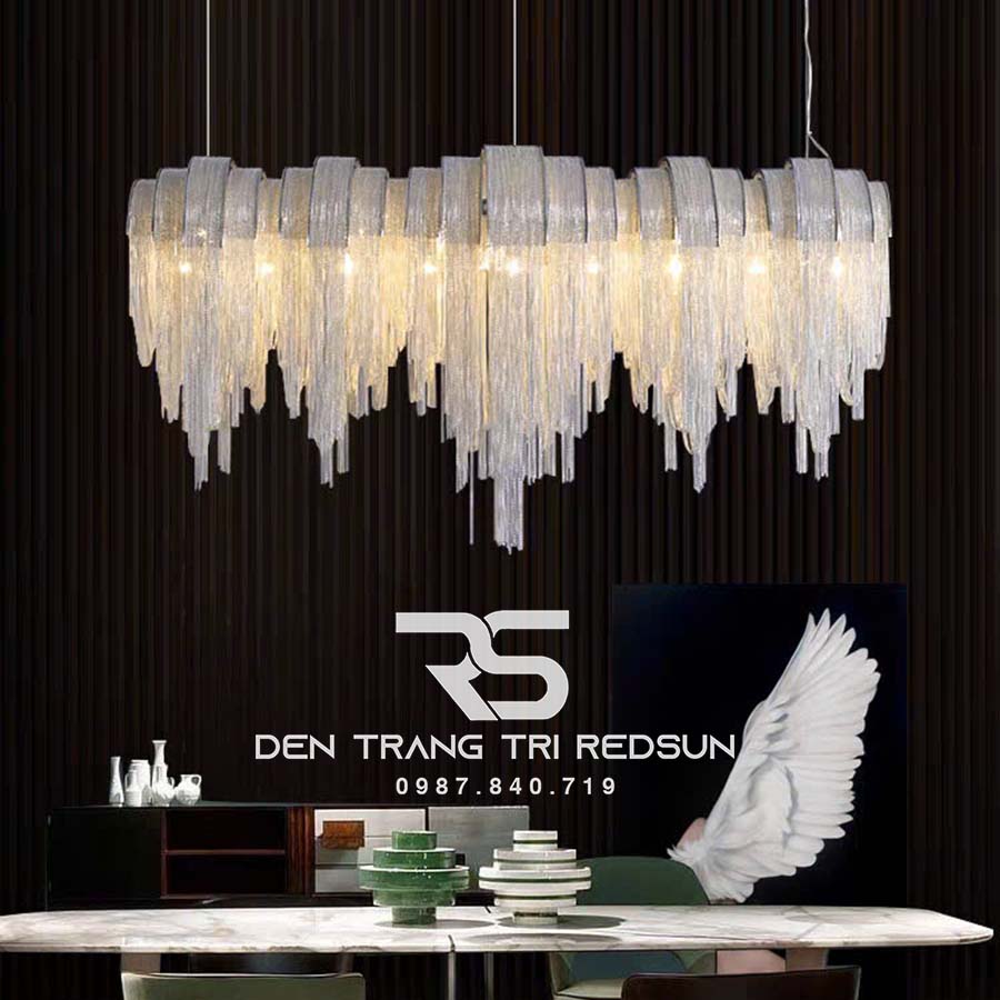 Đèn Chùm Trang Trí Sảnh Chờ, Phòng Khách, Phòng Ăn Hình Tua Rua Phong Cách Italia DCP-015