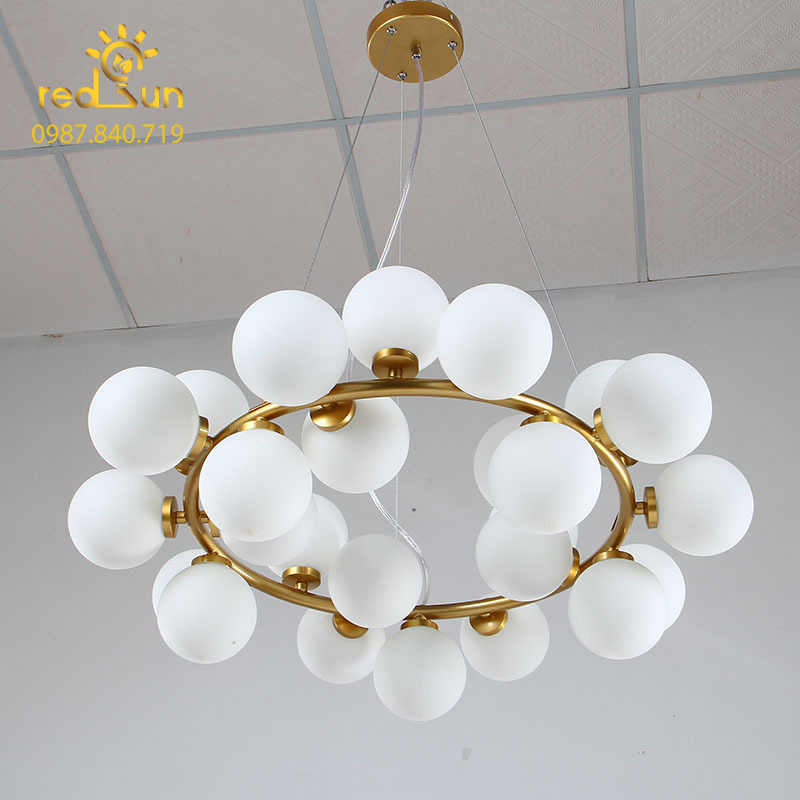 Đèn chùm vòng cầu sứ 25 bóng DC-1425