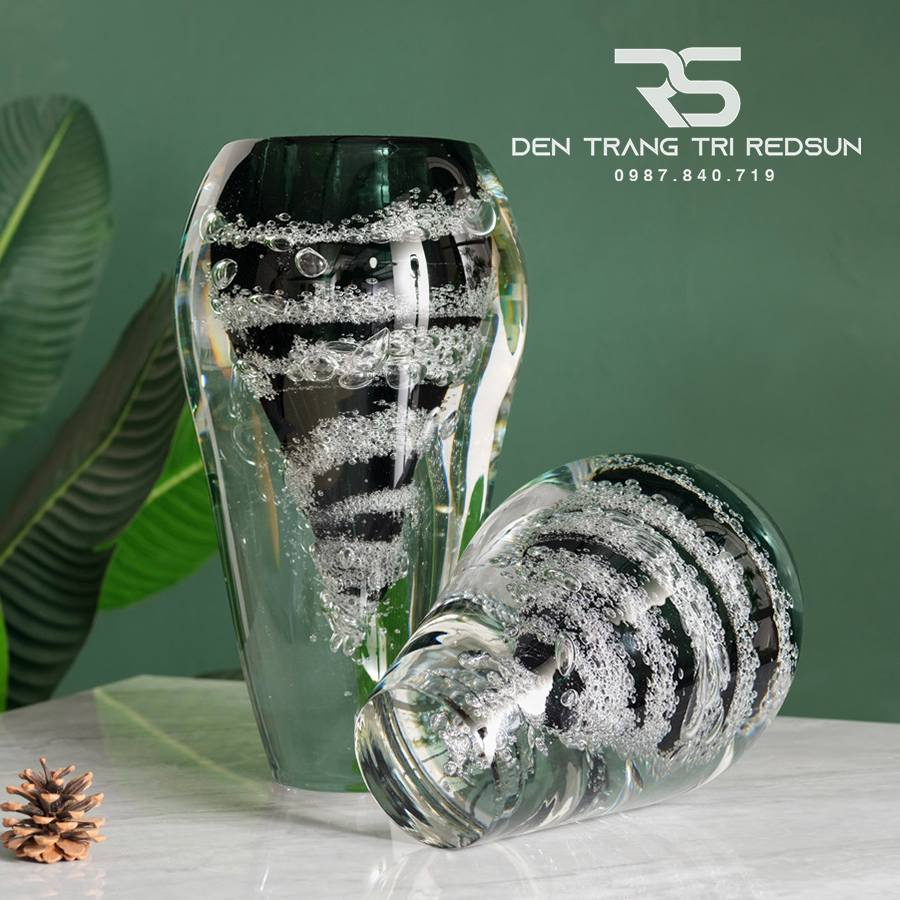 Bình Hoa Trang Trí Phong Cách Bắc Âu Sáng Tạo Hình Bong Bóng Chất liệu Thuỷ Tinh DDC-ZG005