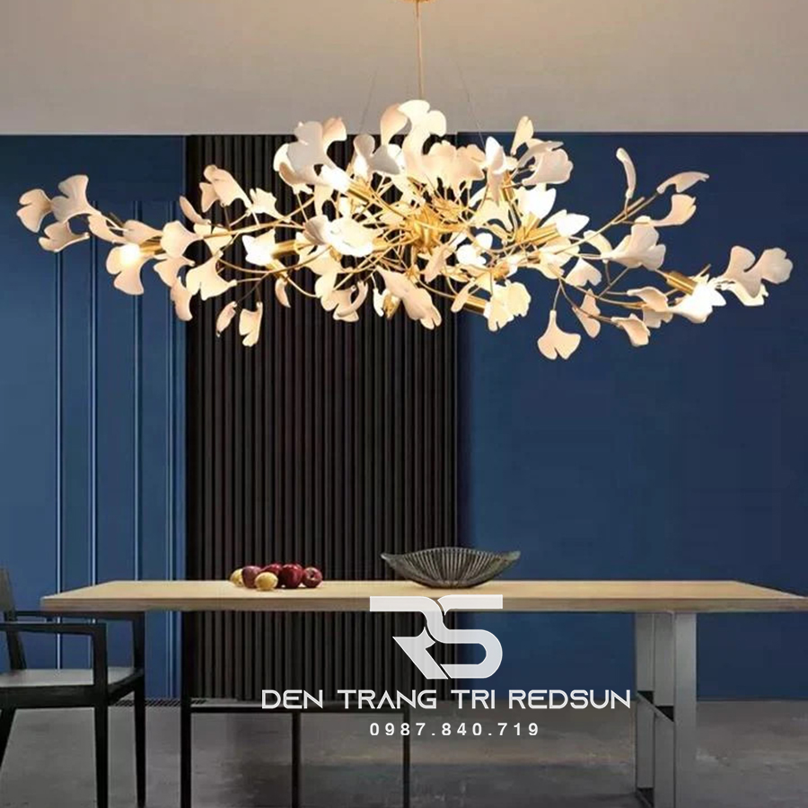 Đèn Chùm Hiện Đại Ginkgo Leaf Dáng Ngang Phong Cách Bắc Âu DC-L060