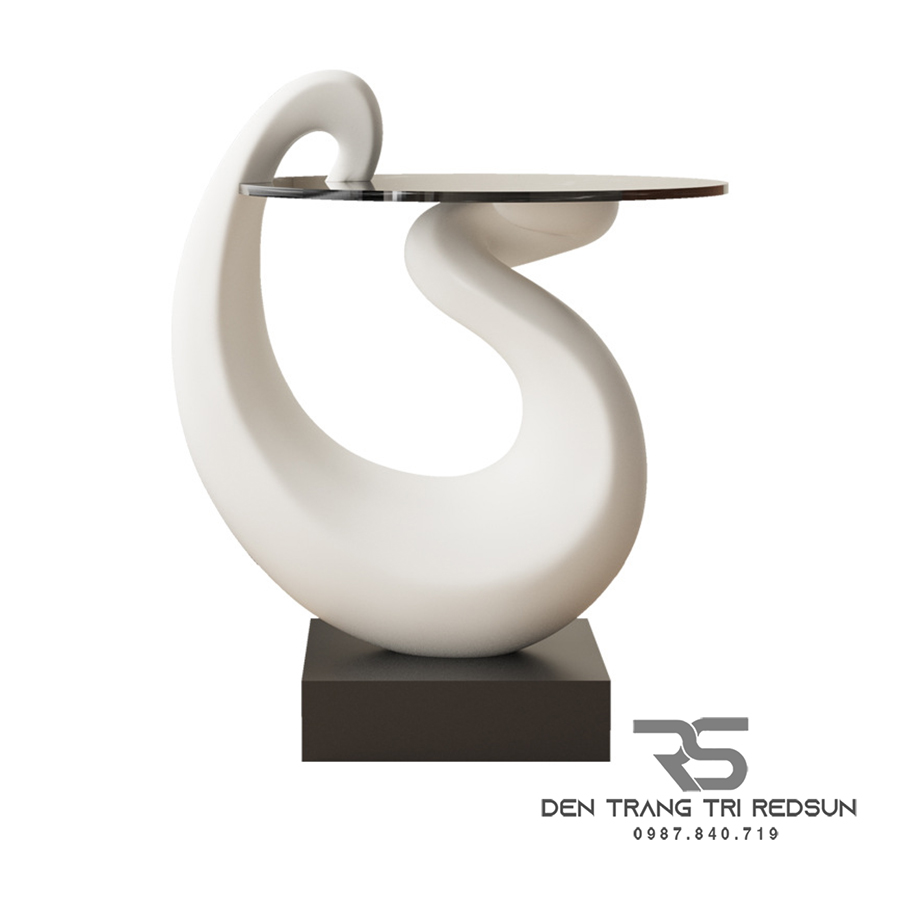 Bàn Để Góc Trang Trí Nội Thất Trừu Tượng Hiện Đại Hình Thiên Nga Phong Cách Pháp DDC-ZG003