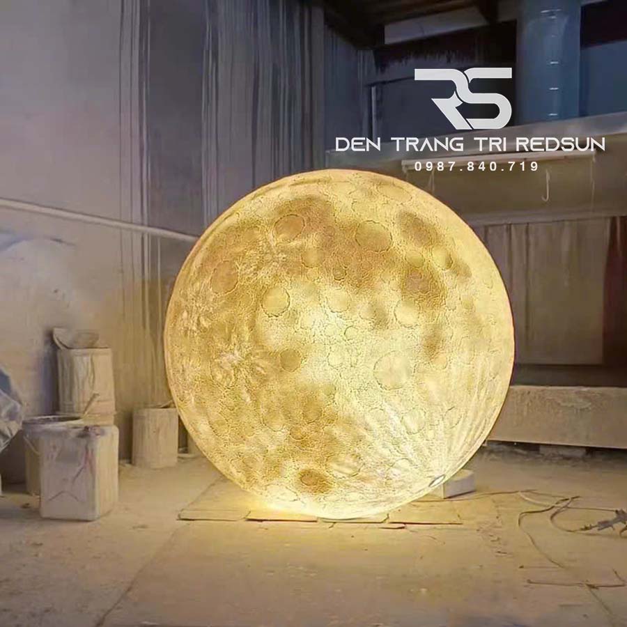 Đèn Mặt Trăng Siêu To Khổng Lồ 3D Lắp Trang Trí Ngoài Trời DC-T109
