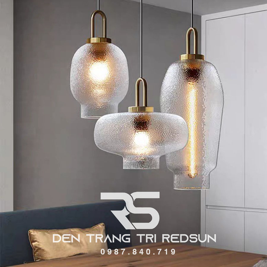 Đèn Thả Phòng Khách, Phòng Ngủ, Bàn Ăn Hiện Đại Phong Cách Bắc Âu  Choá Thuỷ Tinh CDT-T048 Dáng B