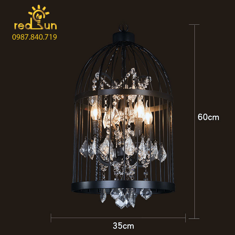 Đèn chùm decor lồng chim nghệ thuật TH-160