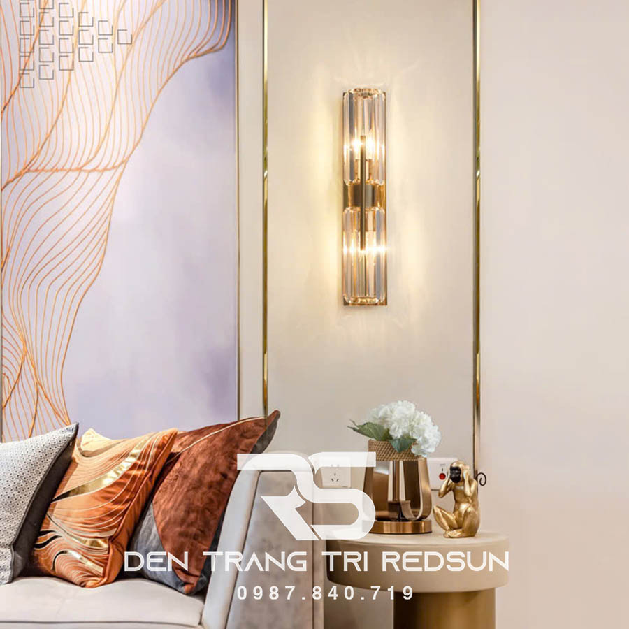 Đèn Tường Trang Trí Phòng Khách, Phòng Ngủ, Cầu Thang Phong Cách Bắc Âu Chất Liệu Pha Lê DTP-003
