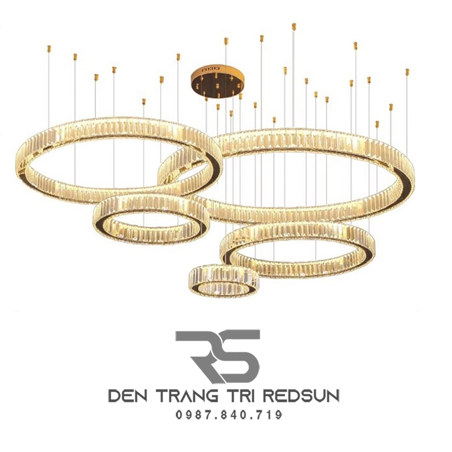 Đèn Chùm Pha Lê Hiện Đại Lắp Thông Tầng Sảnh Khách Sạn, Phòng Khách, Cầu Thang TPLTM