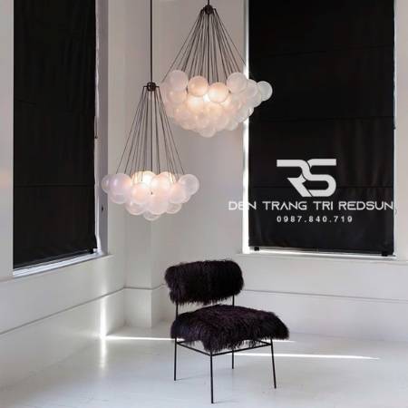 Đèn Chùm Phòng Khách Hiện Đại Bắc Âu Bong Bóng Chất Liệu Thuỷ Tinh DC-T112