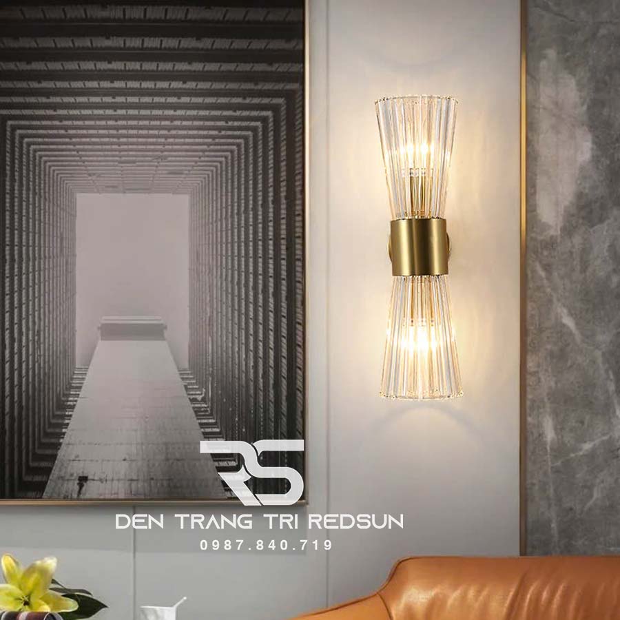 Đèn Tường Trang Trí Phòng Khách, Phòng Ngủ, Cầu Thang Phong Cách Bắc Âu Chất Liệu Pha Lê DTP-010