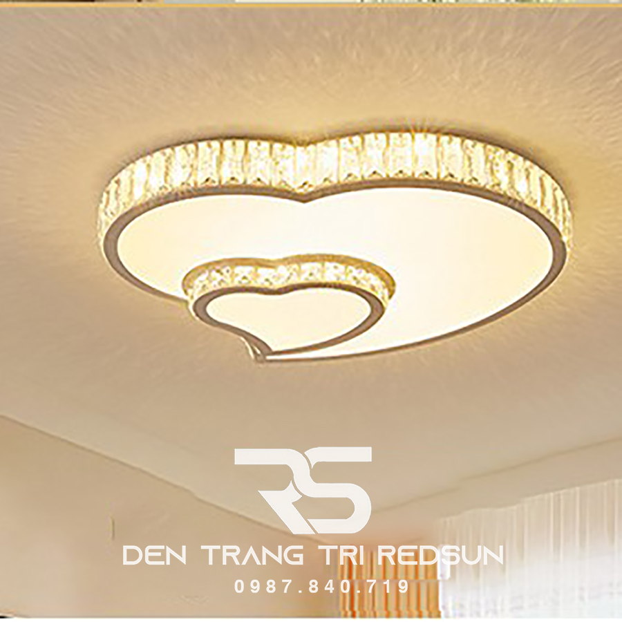 Đèn Mâm Mica Pha Lê Ốp Trần Phòng Khách Hiện Đại MKPL-033