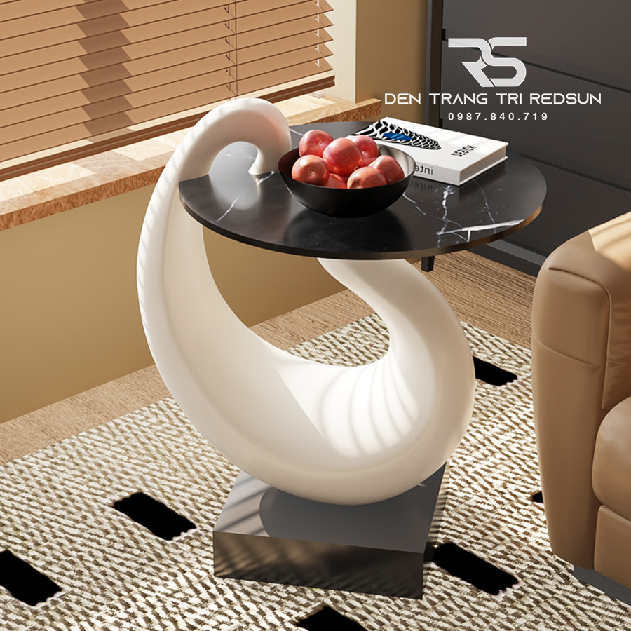 Bàn Để Góc Trang Trí Nội Thất Trừu Tượng Hiện Đại Hình Thiên Nga Phong Cách Pháp DDC-ZG003