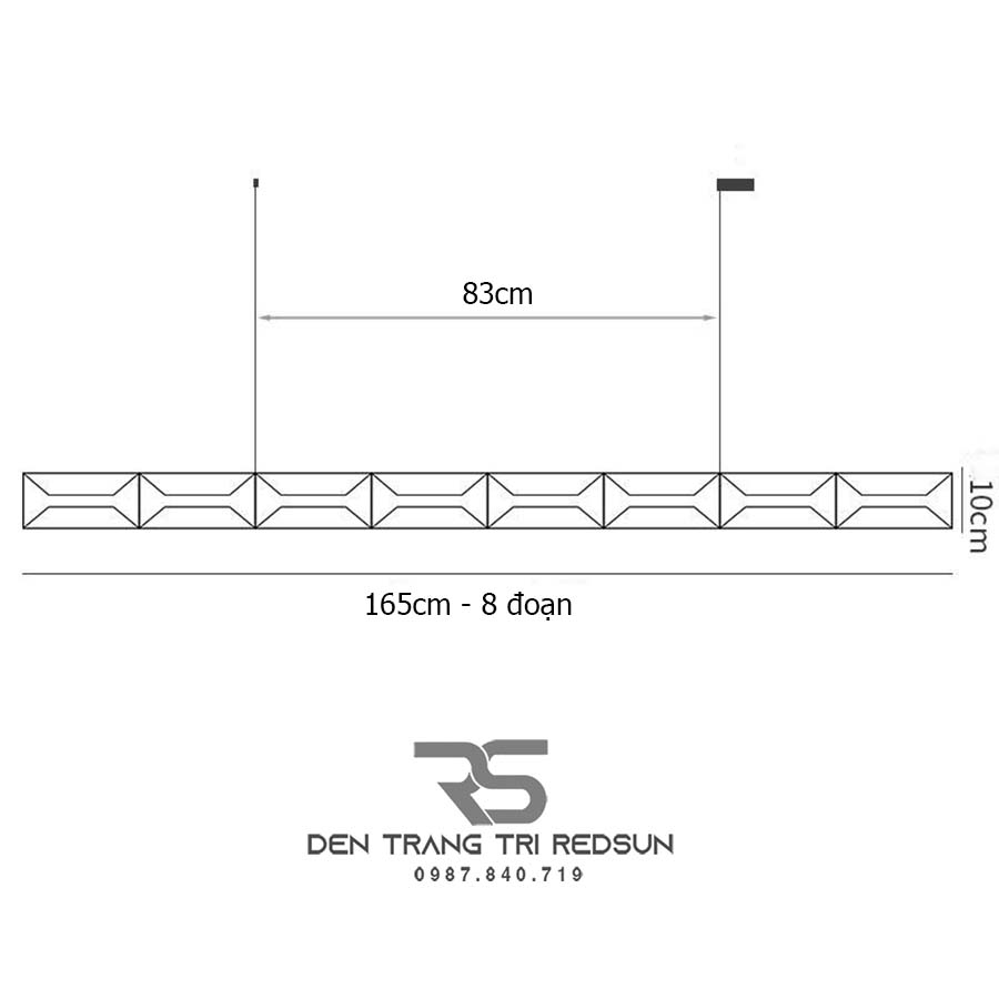 Đèn Thả Hiện Đại Trang Trí Phòng Khách, Phòng Ăn Phong Cách Italia Dáng Dài DC-T111