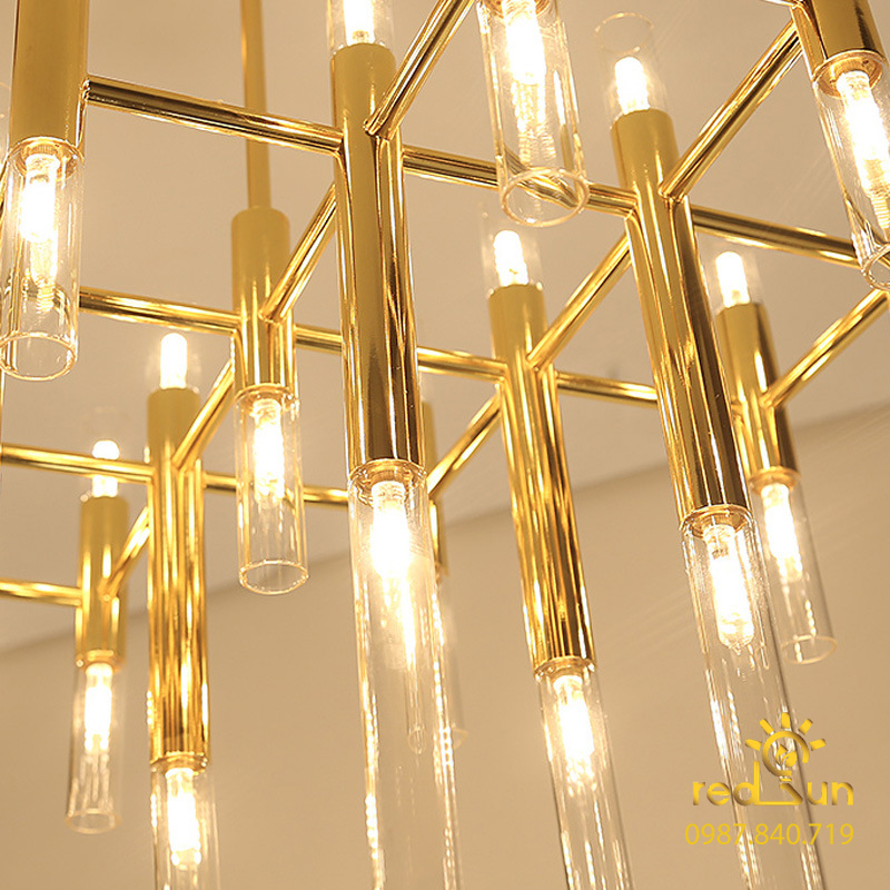 Đèn chùm pha lê ống phong cách Bắc Âu DC-C1835