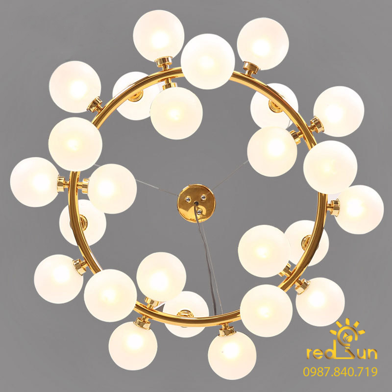 Đèn chùm vòng cầu sứ 25 bóng DC-1425