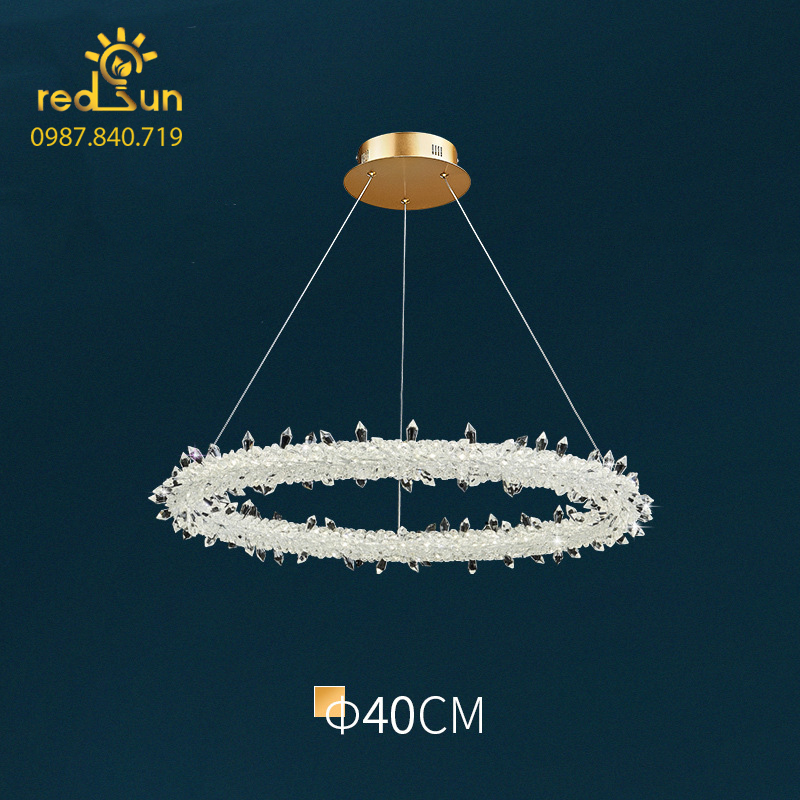 Đèn chùm vòng hoa pha lê phong cách Bắc Âu DC-4840