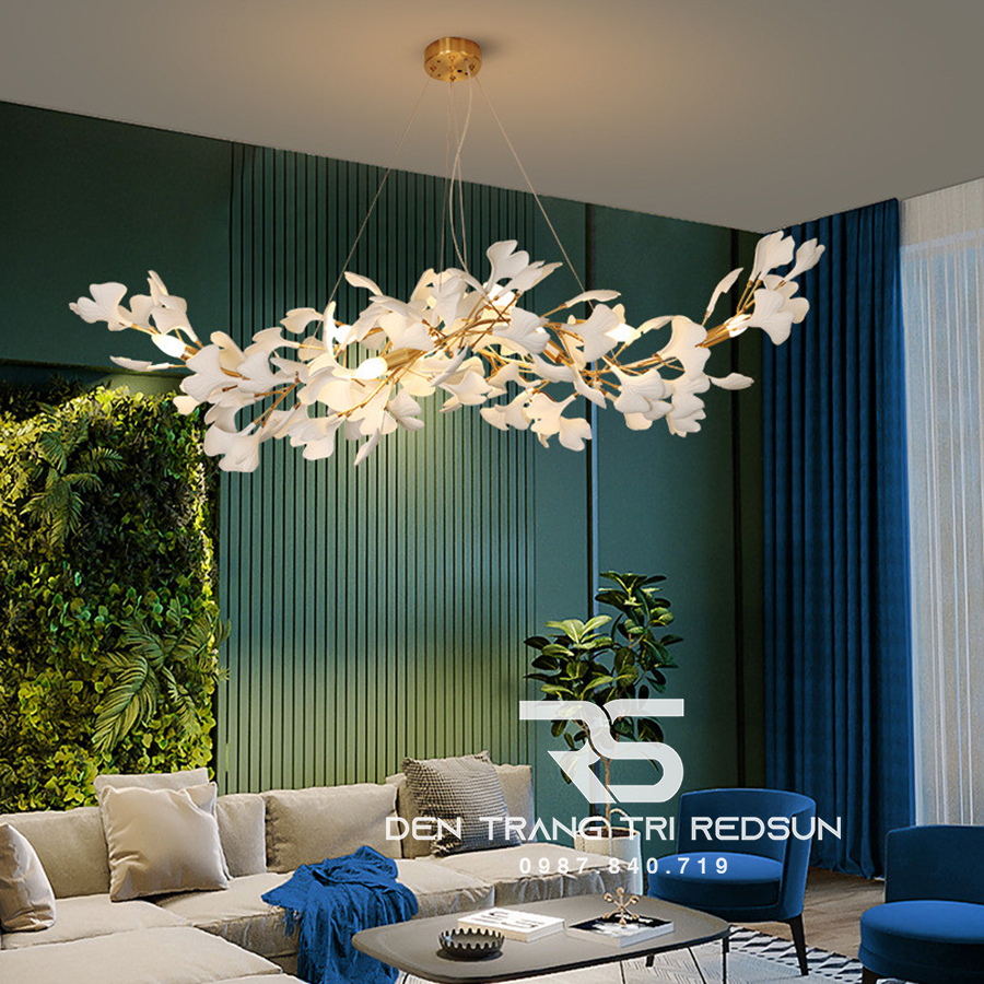 Đèn Chùm Hiện Đại Ginkgo Leaf Dáng Ngang Phong Cách Bắc Âu DC-L060