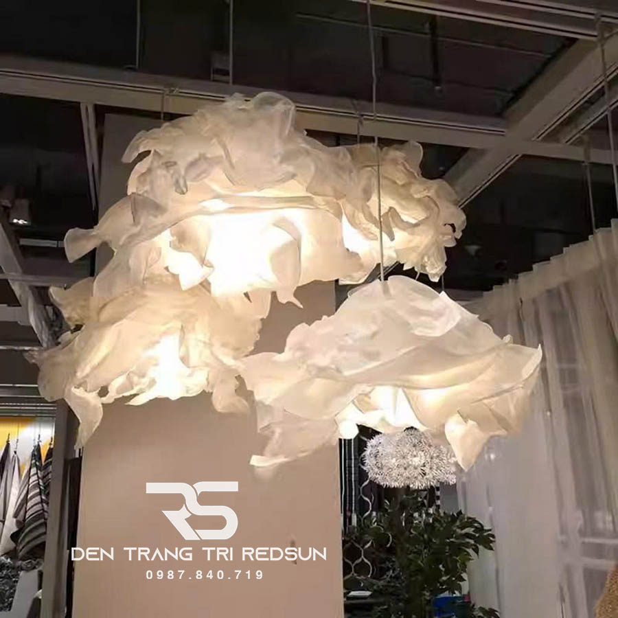 Đèn Thả Phòng Khách, Phòng Ăn, Phòng Ngủ Hiện Đại Hình Hoa Chất Liệu Giấy CDT-1061