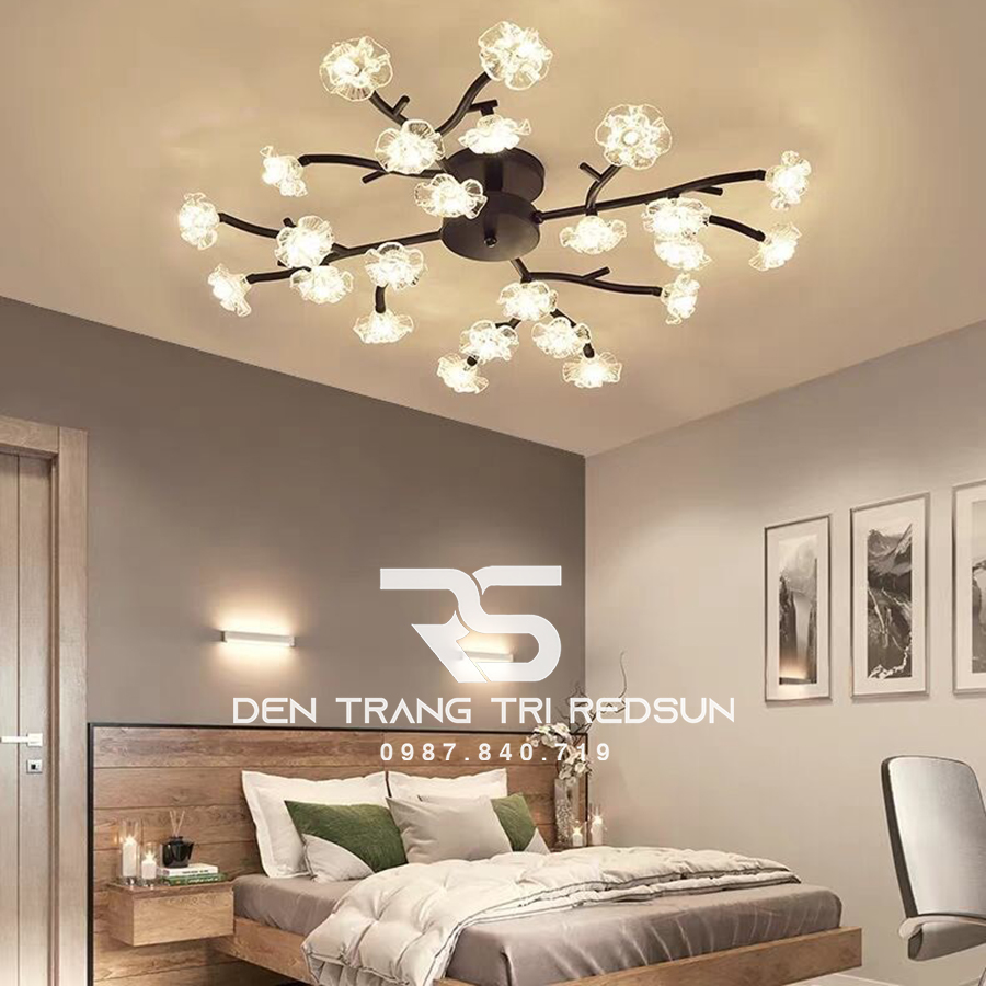 Đèn Ốp Trần Hiện Đại Phong Cách Bắc Âu Hoa Mai D982