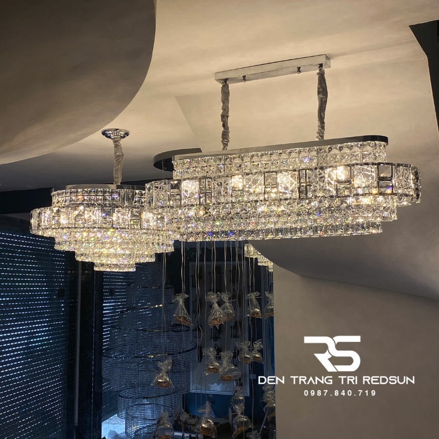 Đèn Chùm Pha Lê Hiện Đại Trang Trí Phòng Khách, Phòng Ăn, Sảnh Chờ DCP-010